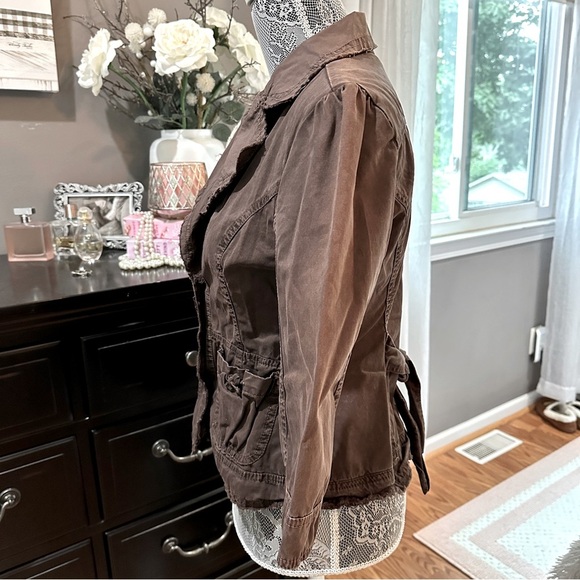 Tally Weijl “My Totally Sexy Jacket” Brown Utility Blazer L - Picture 8 of 16